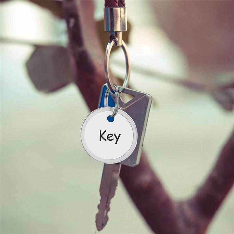 M-Modern-150 Pieses Metal Rim Tags Key Tags 1.57 Inch Round Paper Tags With Metal Rings For Car Keys And Door Keys