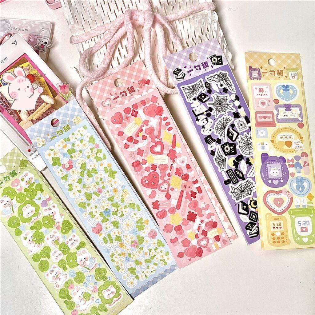 MINKYS New Arrival 4PCS 6PCS 8PCS Full Set Kawaii Photocards Decorative Stickers DIY Scrapbook Stickers Confetti Sticker