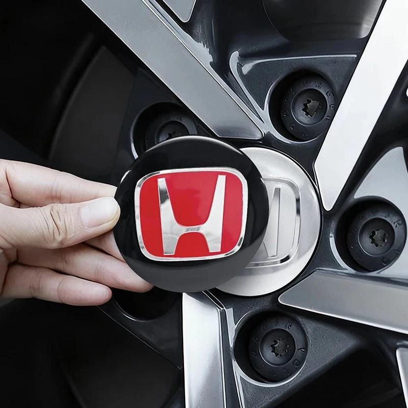 4 ks 56/60/65mm Středová krytka náboje kola pro vozy Honda Znakový emblém Samolepka pro Honda Civic Accord CR-V Fit HR-V Odyssey Autopříslušenství