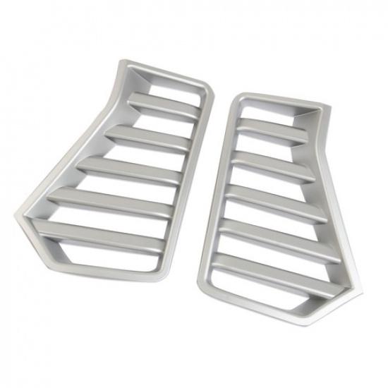 Silvery Front Bumper Side Headlight Grille Air Vent Trim Cover for Toyota Tacoma