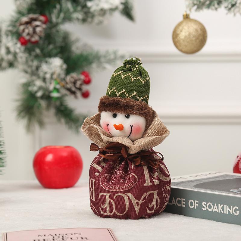 Christmas decorations Christmas Eve apple bag Christmas gift bag Christmas candy bag Christmas burlap embroidered gift bag