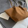 Light Luxury Brand Designer Wing Bag Frosted Suede Tote Bag Solid Color Versatile Large Capacity Women Storage Underarm Bags