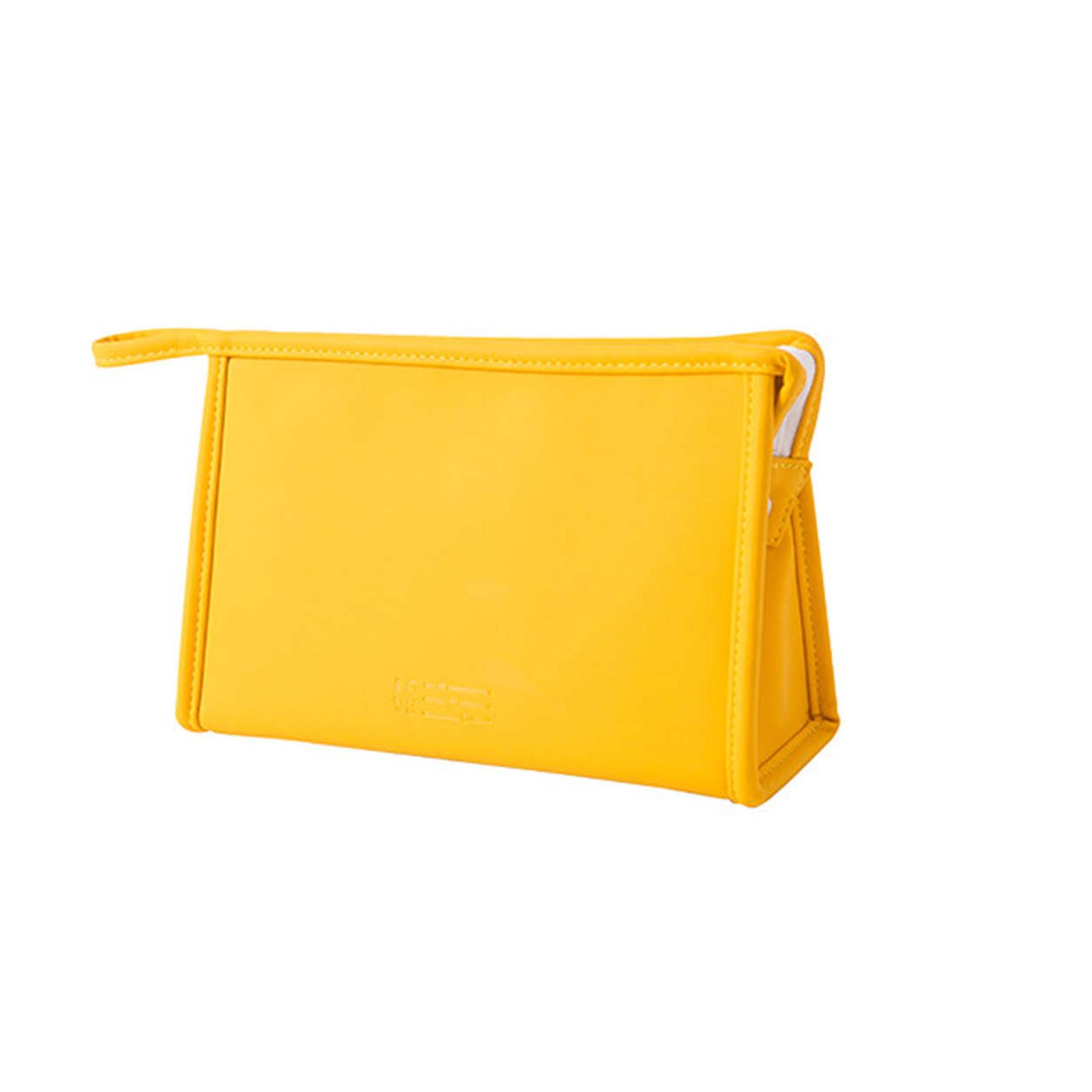

Цветная косметичка Стиль портфеля Портативная косметичка Ручная косметичка жёлтый