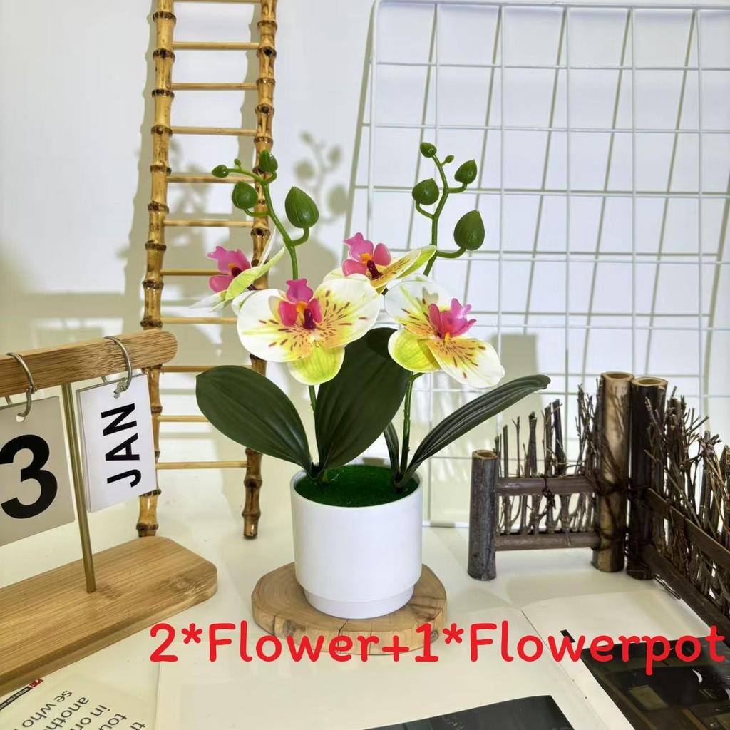 Butterfly Orchid Imitation Flower Set For Home Interior And Outdoor Garden Decoration