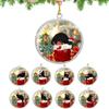 Cartoon Christmas Black Car Keychain Vibrant Black Cat Christmas Ornaments  Rearview Mirror