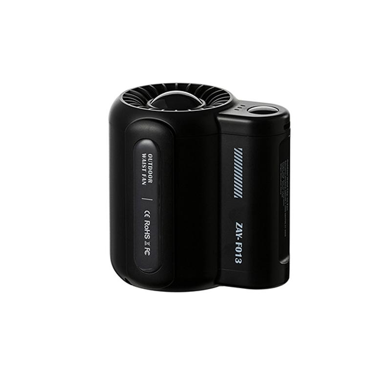 Přenosný ventilátor 4500mAh Výkonný dobíjecí Mini pasový se 3 rychlostmi Silný nositelný klipový ventilátor na opasek pro cestování v přírodě, rybaření