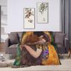 Klimt Child Retro Super Warm Blankets  Travel Plush Throw Blanket Funny Couch Bed Flannel Bedspread Sofa Bed Cover