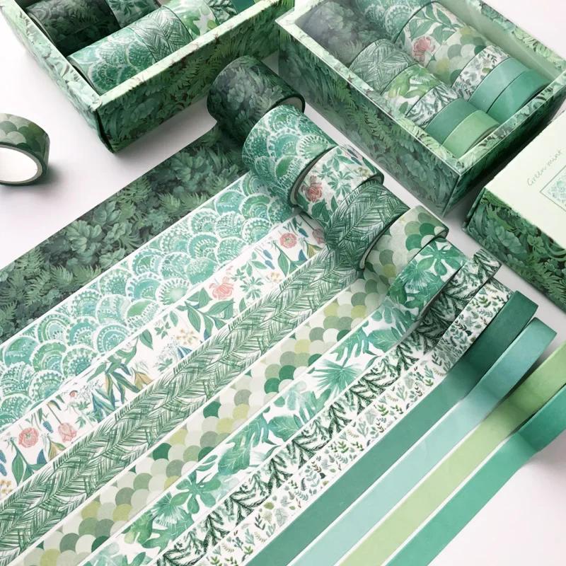 12 st Vintage Washi Tape Set Creative Japanese Kawaii Masking Tejp Papper Gör-det-själv Dekorationsmaterial