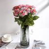 12Pcs Fake Roses Valentine's Day Rainbow Artificial Rose Flower Real Touch Rainbow Silk Rose Flower for Bouquets Wedding Party Baby Shower Home Decor
