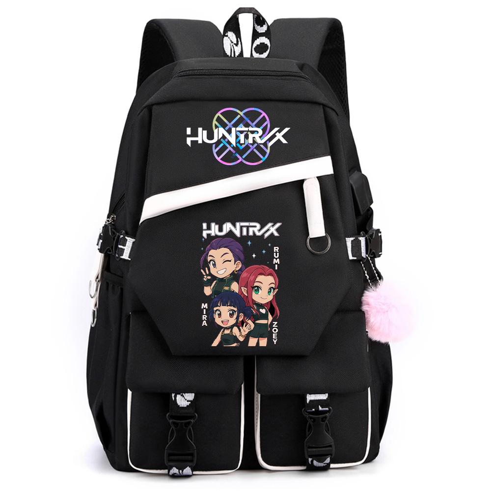Kreskówkowy Kpop Łowcy Demonów Nadrukowany Plecak o Dużej Pojemności dla Nastolatka Ucznia Dziewczyny Chłopca Tornister Torba na Książki Prezent dla Dziecka Kobiety Wodoodporna Torba Podróżna Mochila
