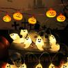 Halloween Eyeball Pumpkin Ghost Horror Lights DIY LED Hanging String Lights Battery Powered Indoor Outdoor Festival Party Decor