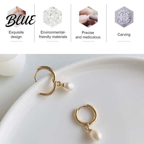 Stylish City Earrings 1 Pair Pearl for Women Small Hoop