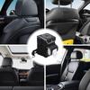 Car Seat Back Organizer Foldable Backseat Organizer Box Classic Black Design Car Chair Back Garbage Bag For Paper Towels Drinks