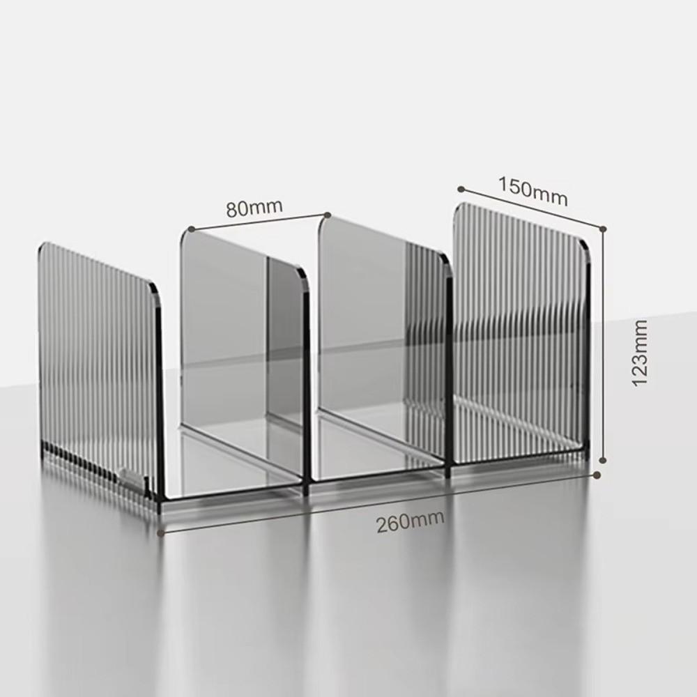 2025 Transparent Bookends Stand PET Bookend Storage Rack Book Holder Desktop Decorative