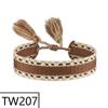 Customizable Handmade Bohemian Tassel Bracelet with Embroidered Logo - European & American Ethnic Friendship Style