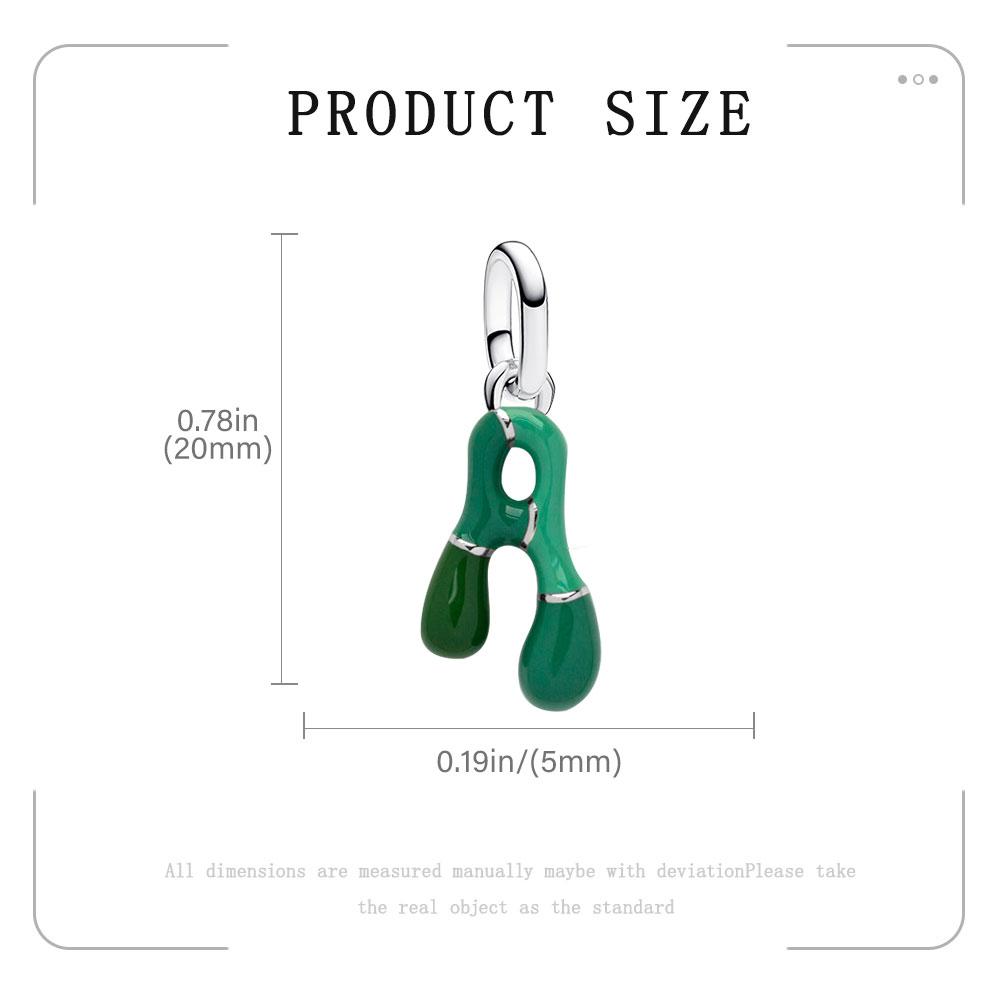 Authentic S925 Sterling Silver Charm Letter Pendant Fit  Bracelet Silver Dangle S925 Charm for Women Jewelry Loved Gift