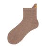 Socks Women's Autumn Lift Ear Mid-calf Socks Simple Embroidery Women's Socks Do Not Fall Off The Heel Anti-odour Sweat Boneless Socks