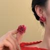 Silver Needle Resin Simple and Versatile Flower Stud Earrings New Mori Design Earrings Niche High-end Earrings