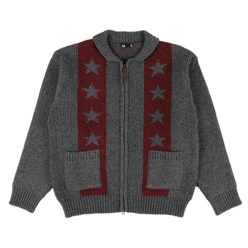 Ialtial Space Cow Cowichan Knit Jacket Gray