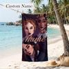 Sabrina Custom Name Printed Beach Towel Personalized Soft Towel For Swimming Beach Travel