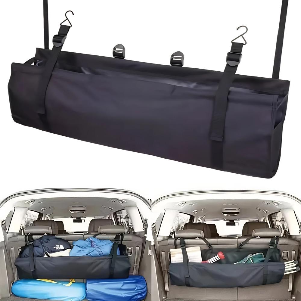 1Pc Car Trunk Organizer Oxford Backseat Storage Bag Net Multi-use Adjustable Seat Back Organizers Universal for Cars