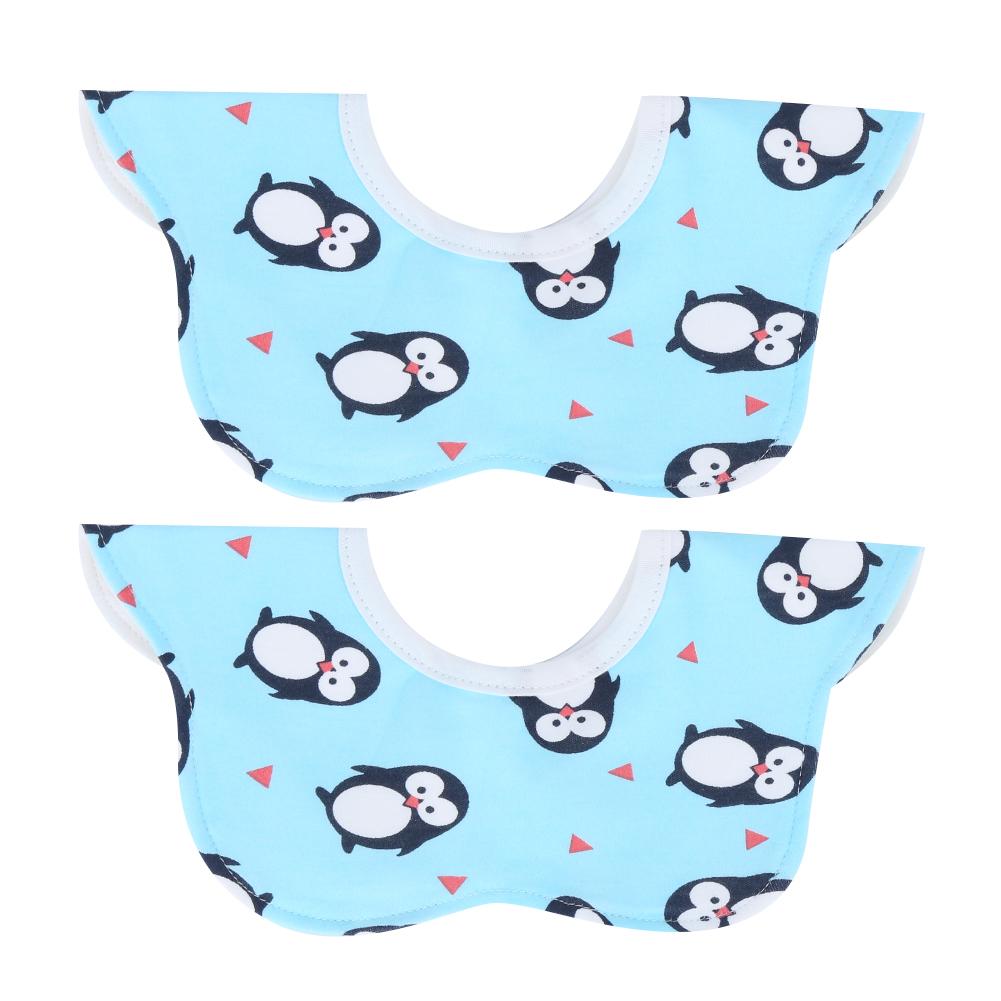 2pcs Baby Bib 360 Degrees Infant Bib Pure Cotton Waterproof Children Kid Bib