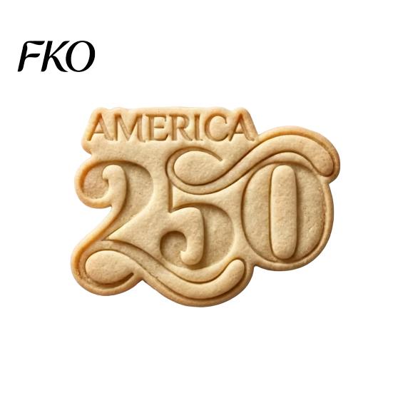Special Occasion Decorative Piece 250th Anniversary Cookies Ornament with 3D Deep Embossed Texture, 1776-2026 Commemorative Decorations, Ideal