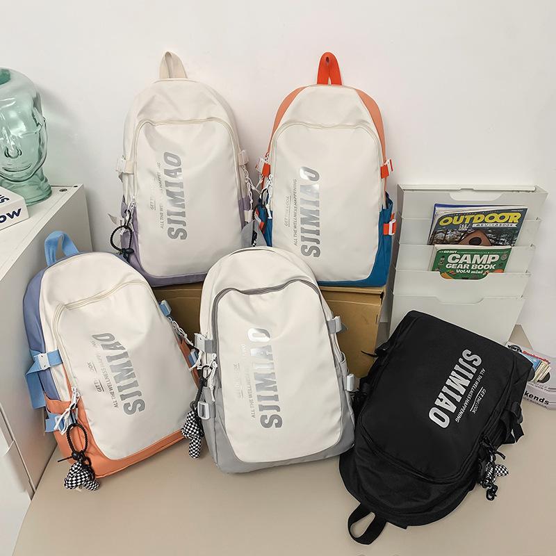 Schoolbag New School Bag Female Ins Large Capacity High School College Student Computer Backpack Male Junior High School Student Middle School