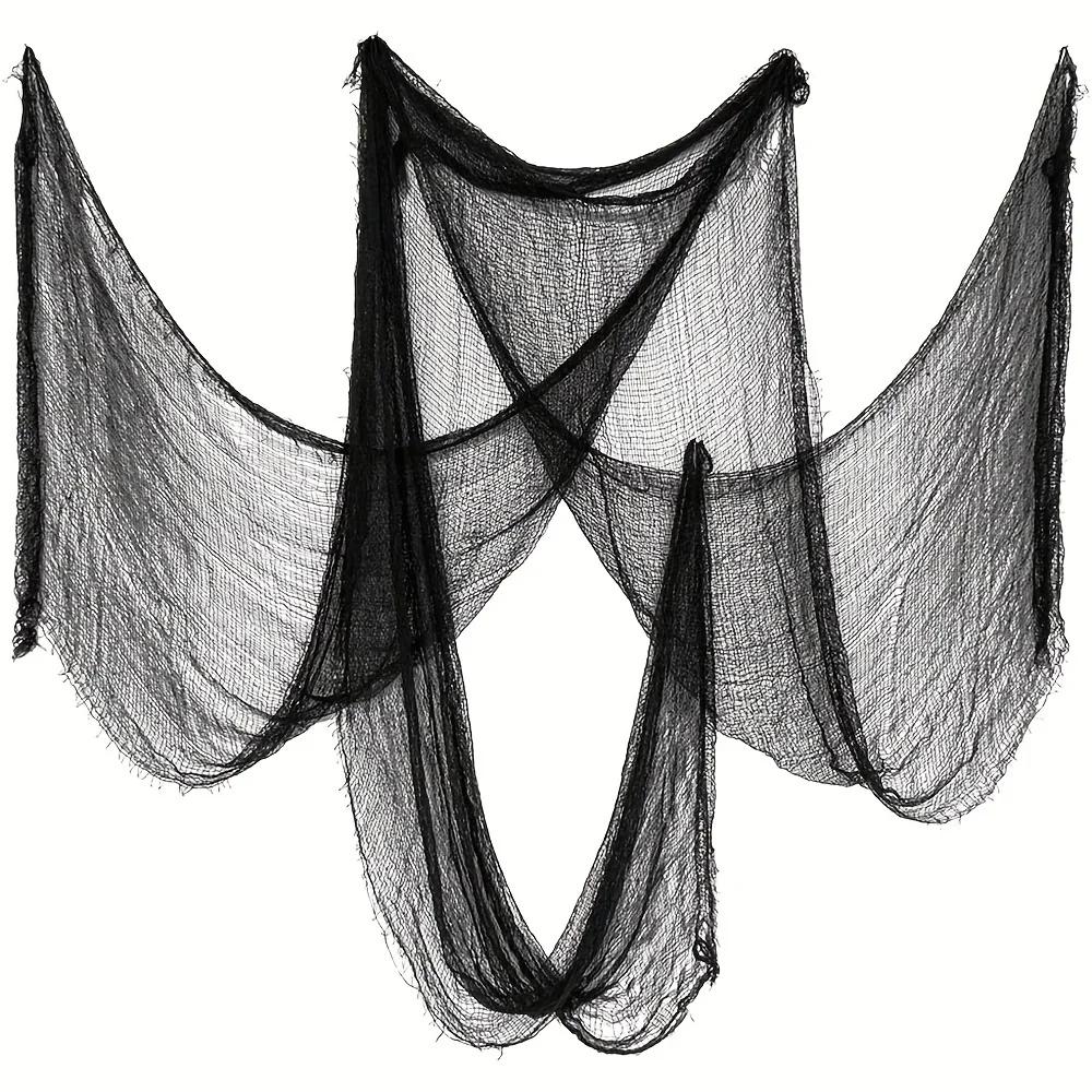 183*76cm Horror Halloween Cloth Decoration Creepy Gauze Fabric Cloth Scary Haunted House Prop Spider Web Halloween Party Decor