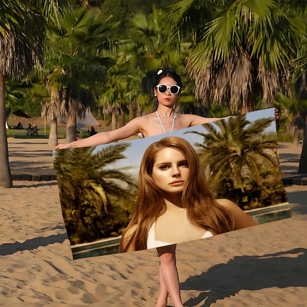 L-Lana Del Rey Musik Charakter Mikrofaser Strandtuch Saugfähig Schnelltrocknend Weich Yoga Schwimmen Resort Bergsteigen Handtuch