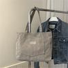 Ladies Bag Corduroy Shoulder Bag Tote Bag Handbag For Casual Outings Travel Office