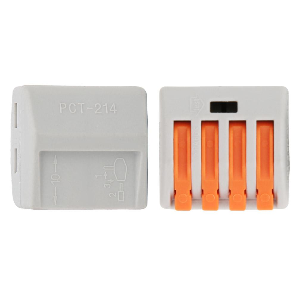 12 buc Conector PCT214 Bloc Terminal cu Arc Conector Cablu cu 4 căi