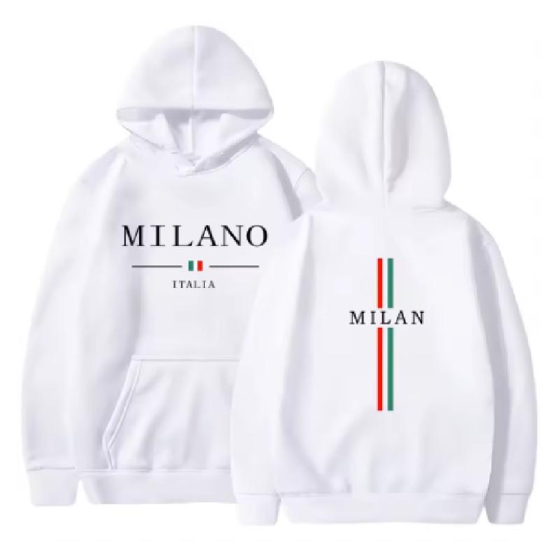 Mens Womens Hoodies Sweatshirt Milan Printing Pullover Casual Jogging High Quality Mens Clothing Daily Tracksuit Y2k Tops 2025