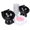 Cat Food and Water Bowl Set Neck Guard 3 In 1 Double Cat Feeding Bowl and Automatic Water Dispenser Set for Home Pet