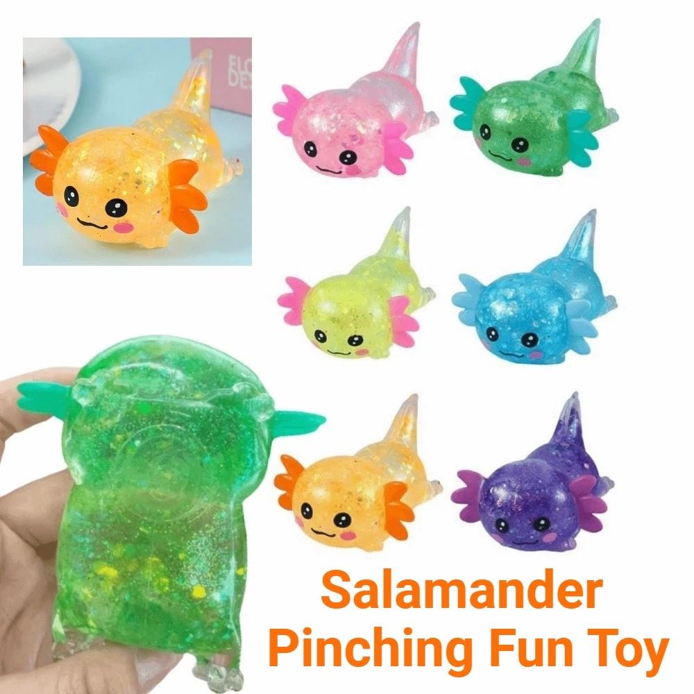 Lustiger Quetsch Salamander Squishy Spielzeug Langsam-Rückprall Dehnbar Axolotl Quetschspielzeug Fidget