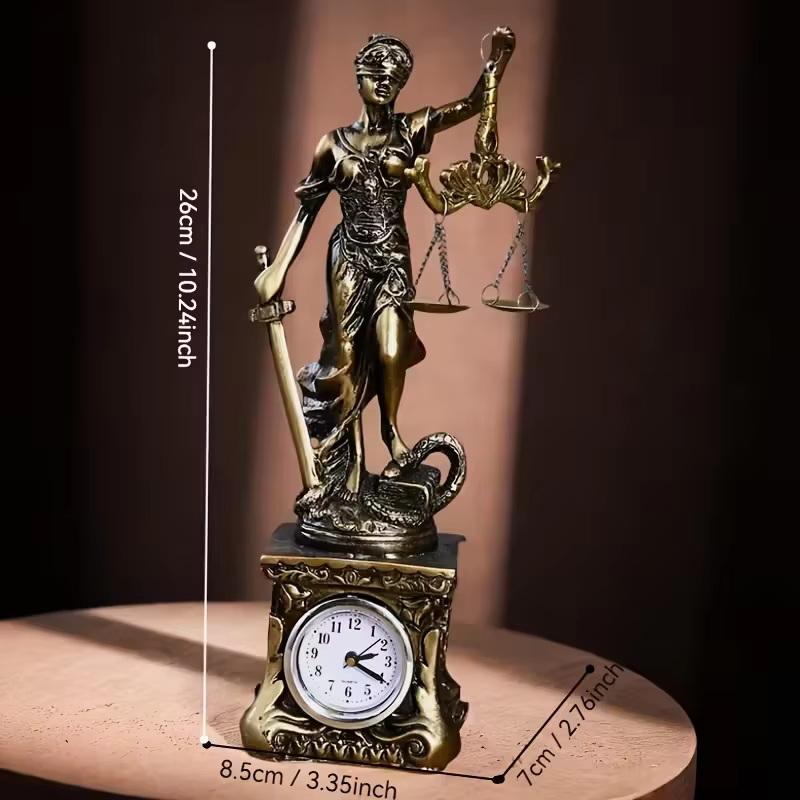 Statua Creativa Retrò Dea della Giustizia Ornamento per Studio Legale Regali Scultura per Soggiorno Decorazione da Scrivania