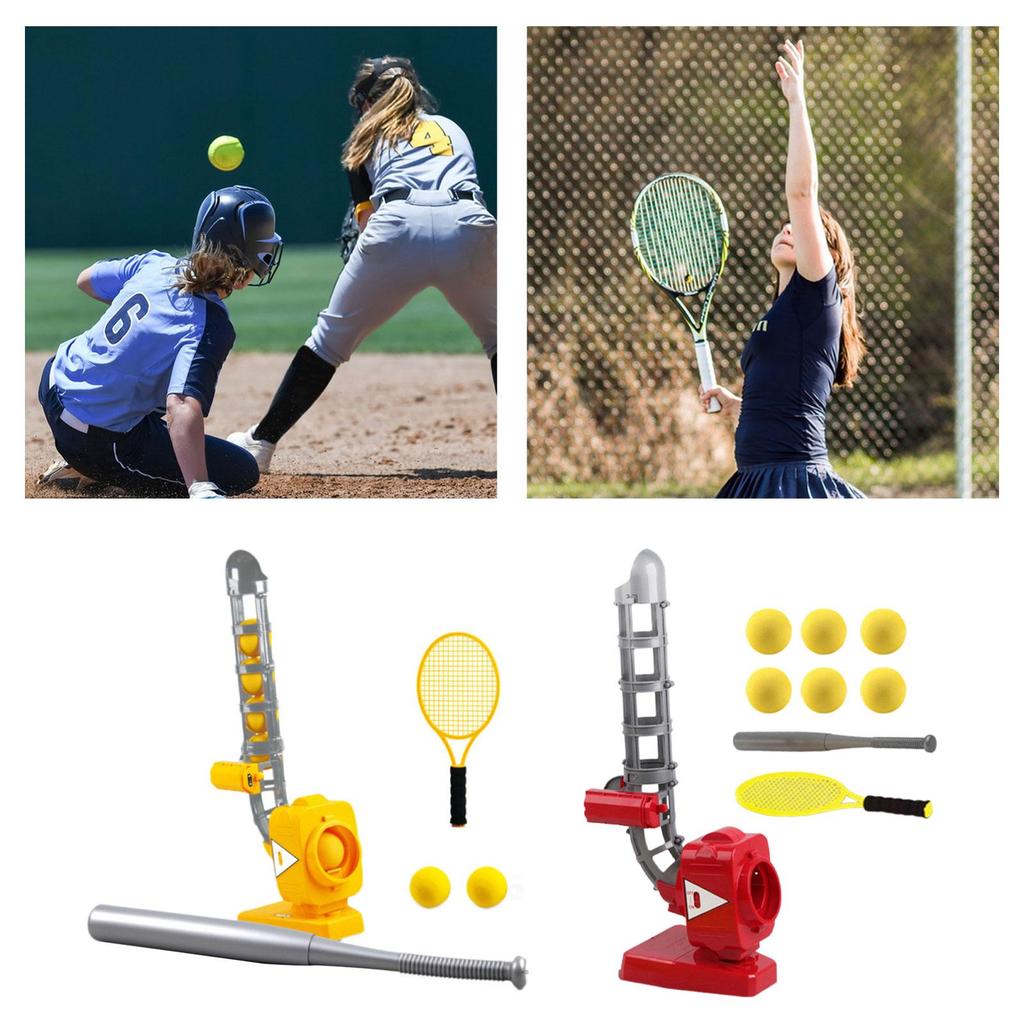 Auto Baseball Pitching Machine Outside Backyard Toys Set Outdoor Sports Games