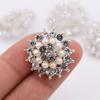 LKERAN 5Pcs 21MM Pearl Rhinestone Buttons For Crafts Shank Sewing Button Diy Decorative Jewelry Accessories