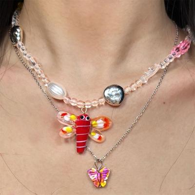 Stylish Dragonflies/Butterfly Chokers Necklace Lightweight Dainty Adjustable Clavicle Chain Jewelry For Everyday Wear