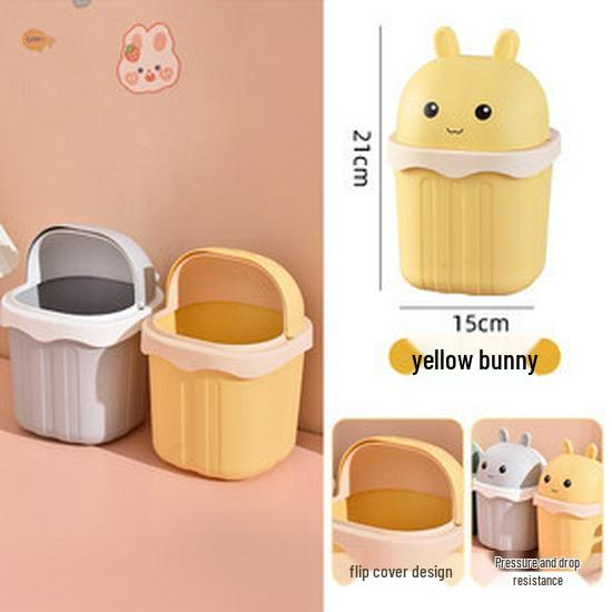 Nordic Style Corner Storage Trash Can - Lidless, Multifunctional, Press Ring Type