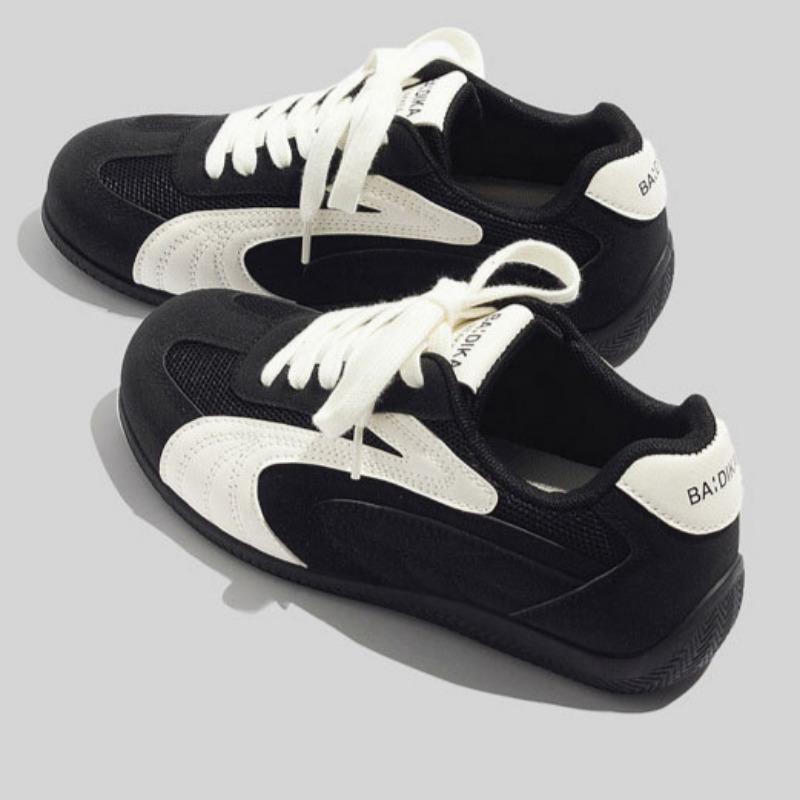Dexun Schuhe mit dünner Sohle Vielseitige weiße Schuhe Leichte Freizeitschuhe Retro-Mode Damenschuhe Studenten Low-Top Sportschuhe