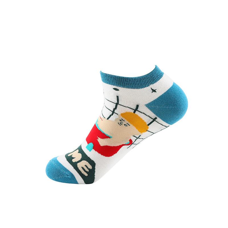 Male Spring Summer New Style Personality Street Hip Hop Sports Low Help Invisible Boat Socks
