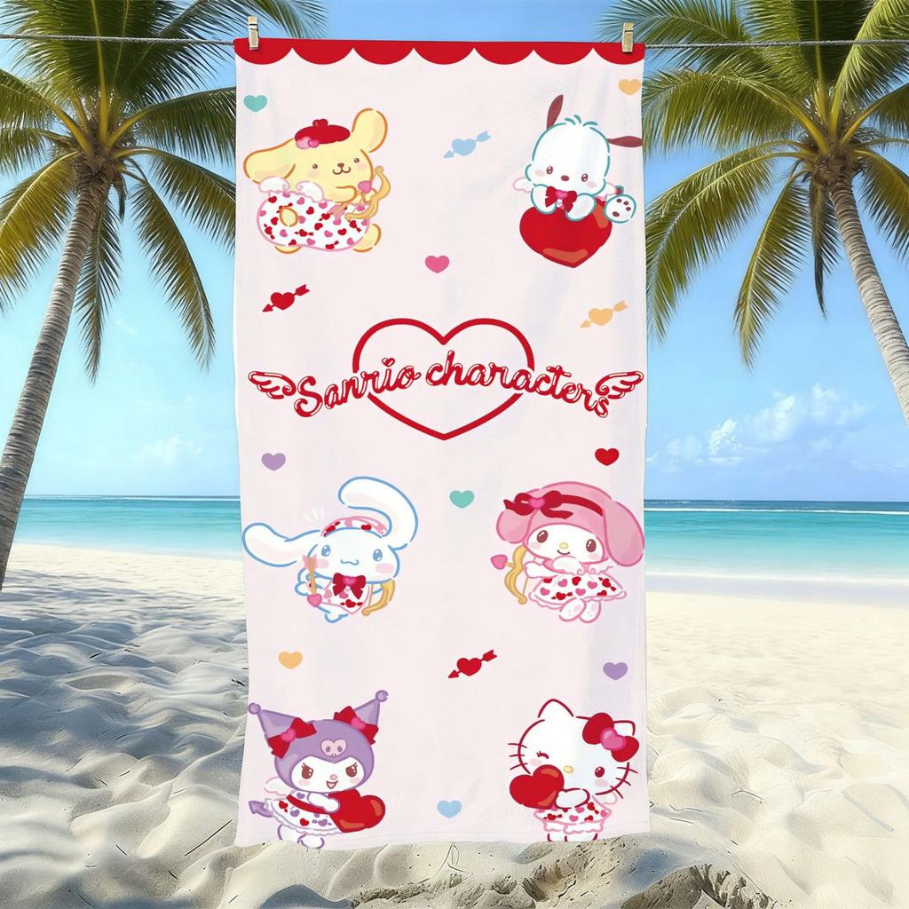 Cute Cartoon Printed Microfiber Beach Towel Quick Dry Bath Towel For Adults Kids Swimming