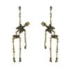 Zinc Zinc Alloy Skeleton Earrings Hip Hop Imitation Human Bone Earrings Fashion Halloween Earrings  Gift