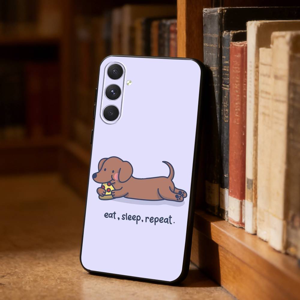 Dachshund Cartoon  Phone Case For Samsung S26,S25,S24,S23,S22,S21,Plus,Fe,Lite,Others Black Cover