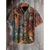 Summer Cuban Shirts Retro Hawaiian Loose Men's Short Sleeved Shirt