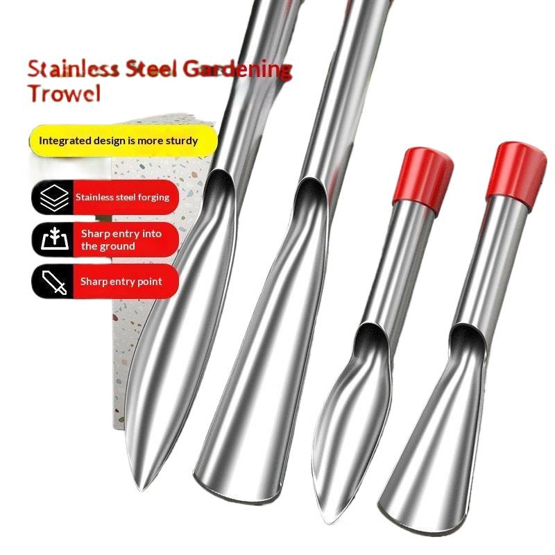 Stainless Steel Hand Shovel Leaf Spade For Gardening Weeding Digging Planting Transplanting Trowel Potting Soil Scoop Tool