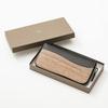 REAL Round Zip Wallet Long Wallet Round Zipper Genuine Leather Natural Wood Wood Leather Made In Japan Black [VARCO WOOD] Men's Women's