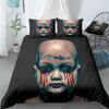 Scary Horror Movie Duvet Cover Set Dark Terror Killer Bloody Bedding Set Horrible Halloween Quilt Cover Single/Double/King Size