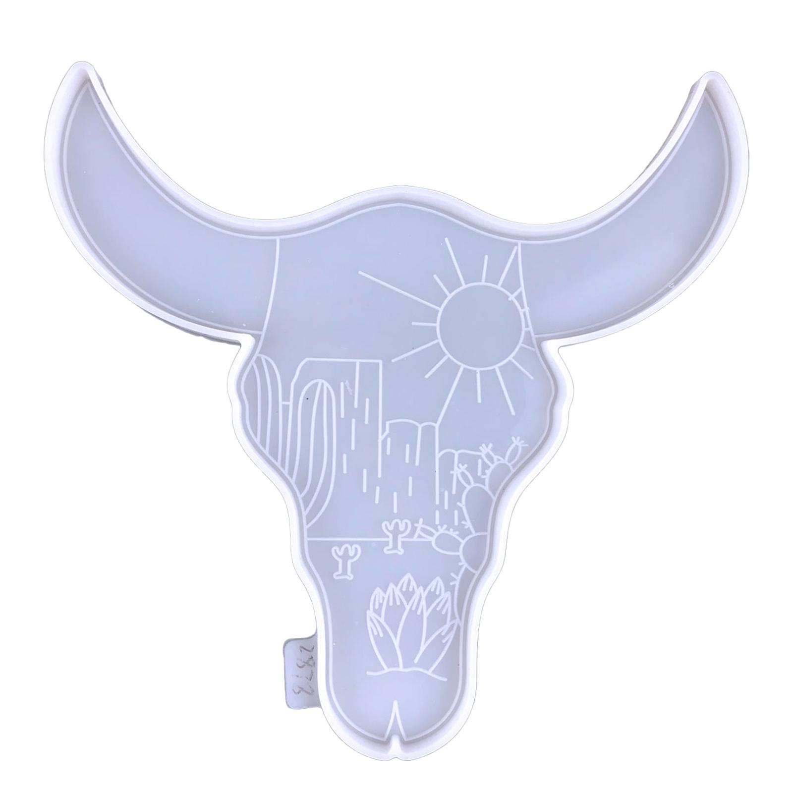 

Resin Coaster Molds Bull for Head Silicone Resin Coaster Molds Glossy Wall Pendant Decor Molds for Making Cup Mats DIY C 1 чистый